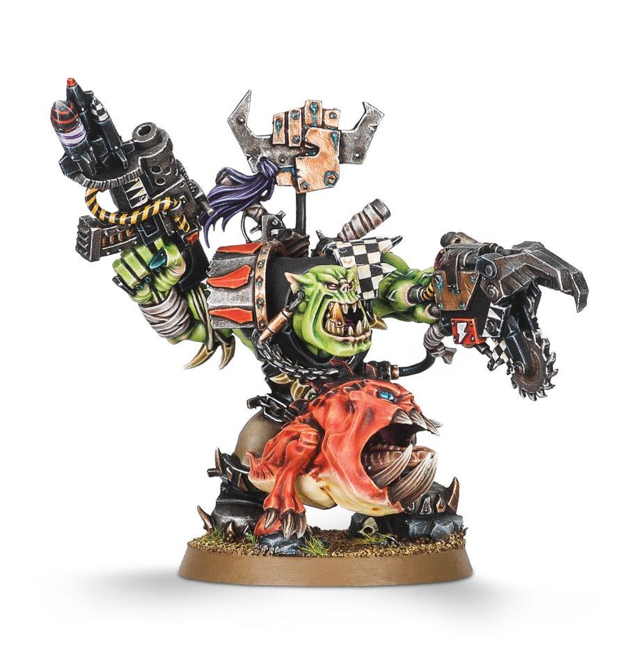 Orks Ork Warboss with Attack Squig