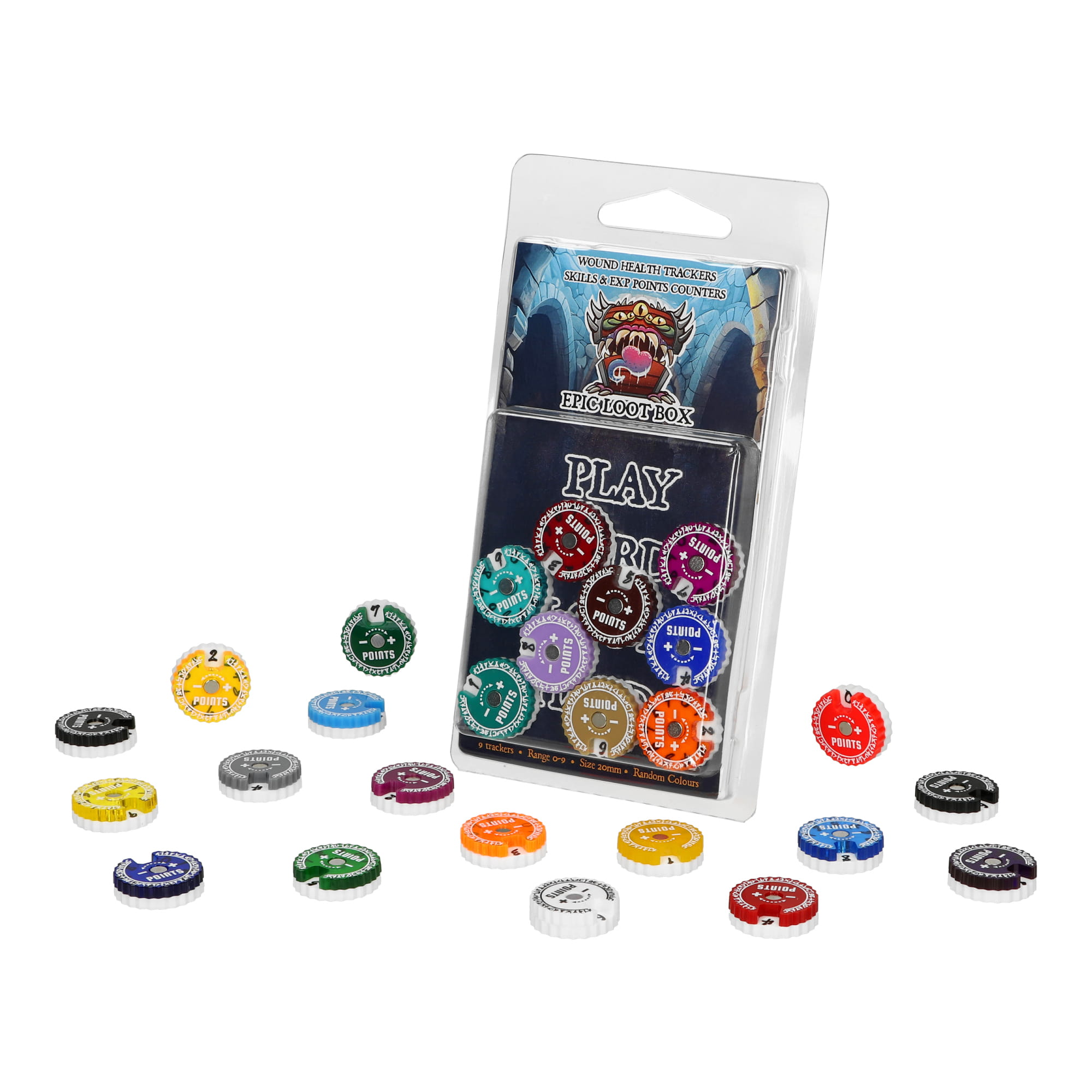 Epic Loot Box - Trackers 0-9 20mm (9 trackers) Runiczne